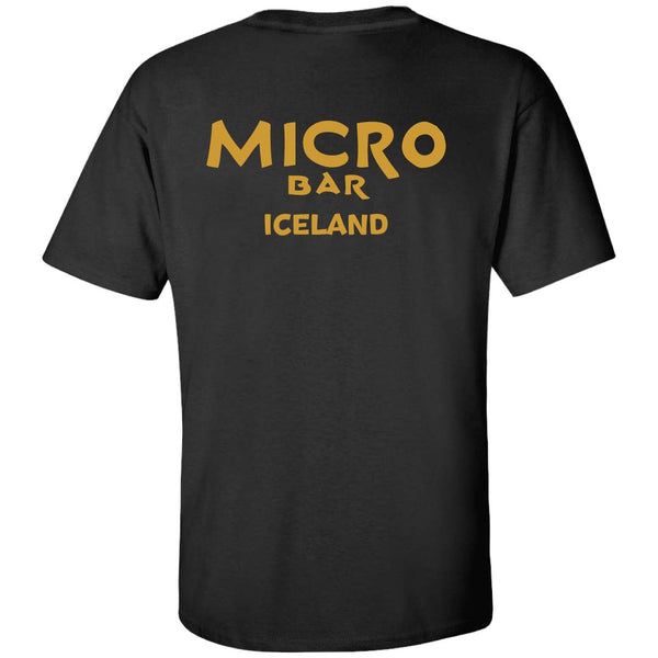 Micro bar bolur gylltur - Gæðingur Brugghús-T-shirt